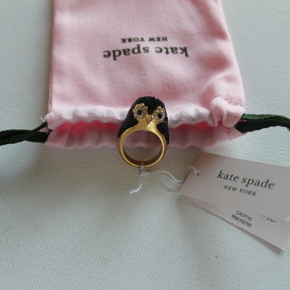 kate spade Jewelry - NWT Adorable Kate Spade Penguin Ring! Size 6. 🐧